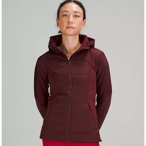 LuluLemon Down for It All Jacket, maroon, size 6
